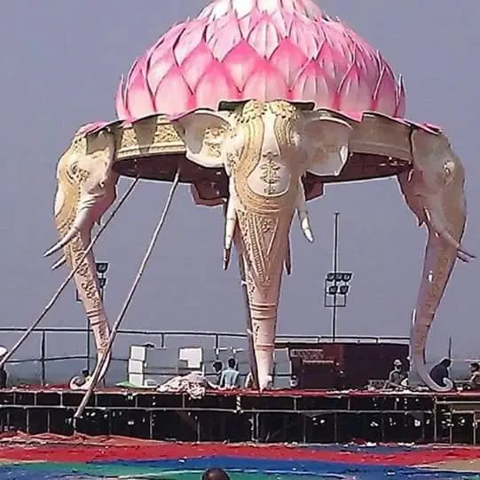 Lotus and elephant FRP mandap