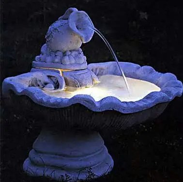 Lit FRP fountain