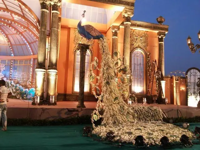 FRP peacock stage decor