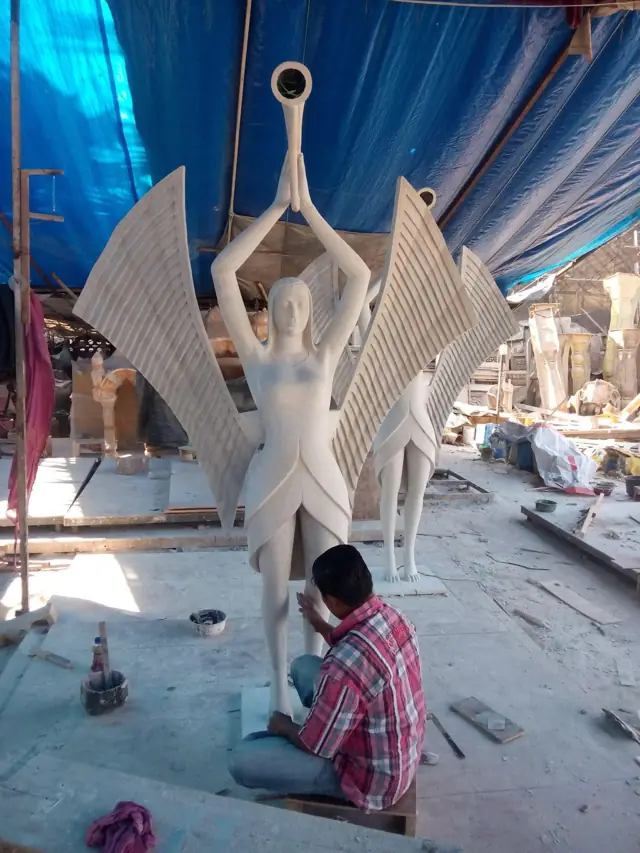 Winged FRP sculpture