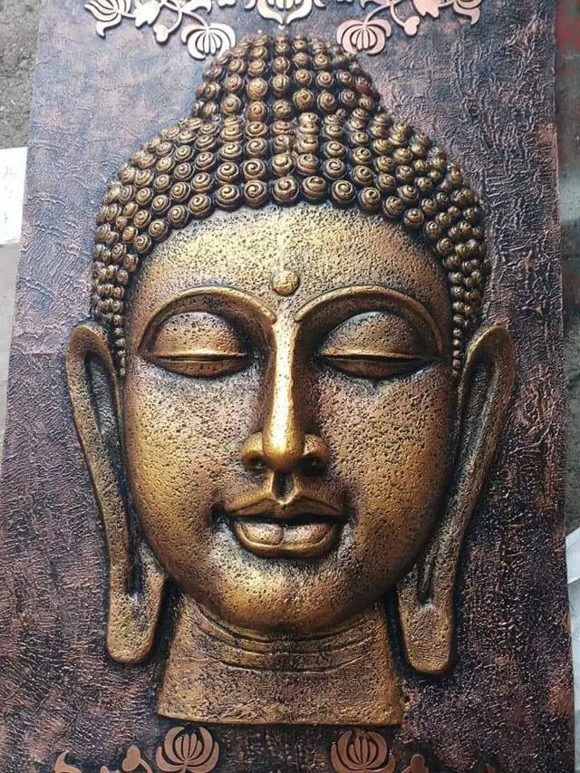 FRP Buddha face mural