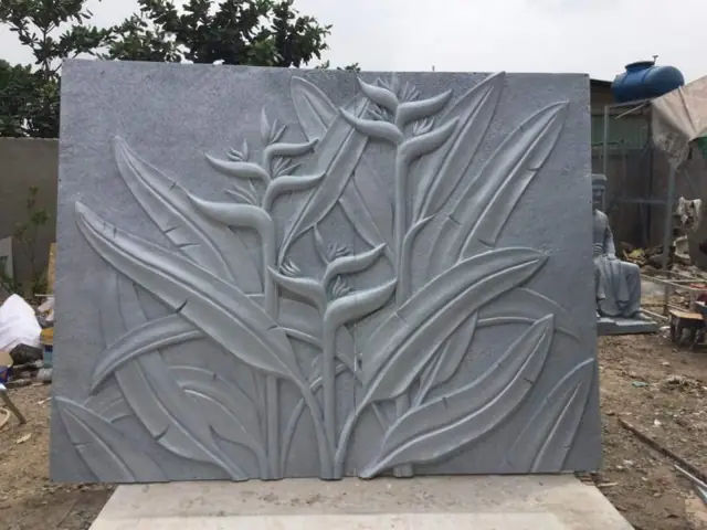 FRP floral relief panel