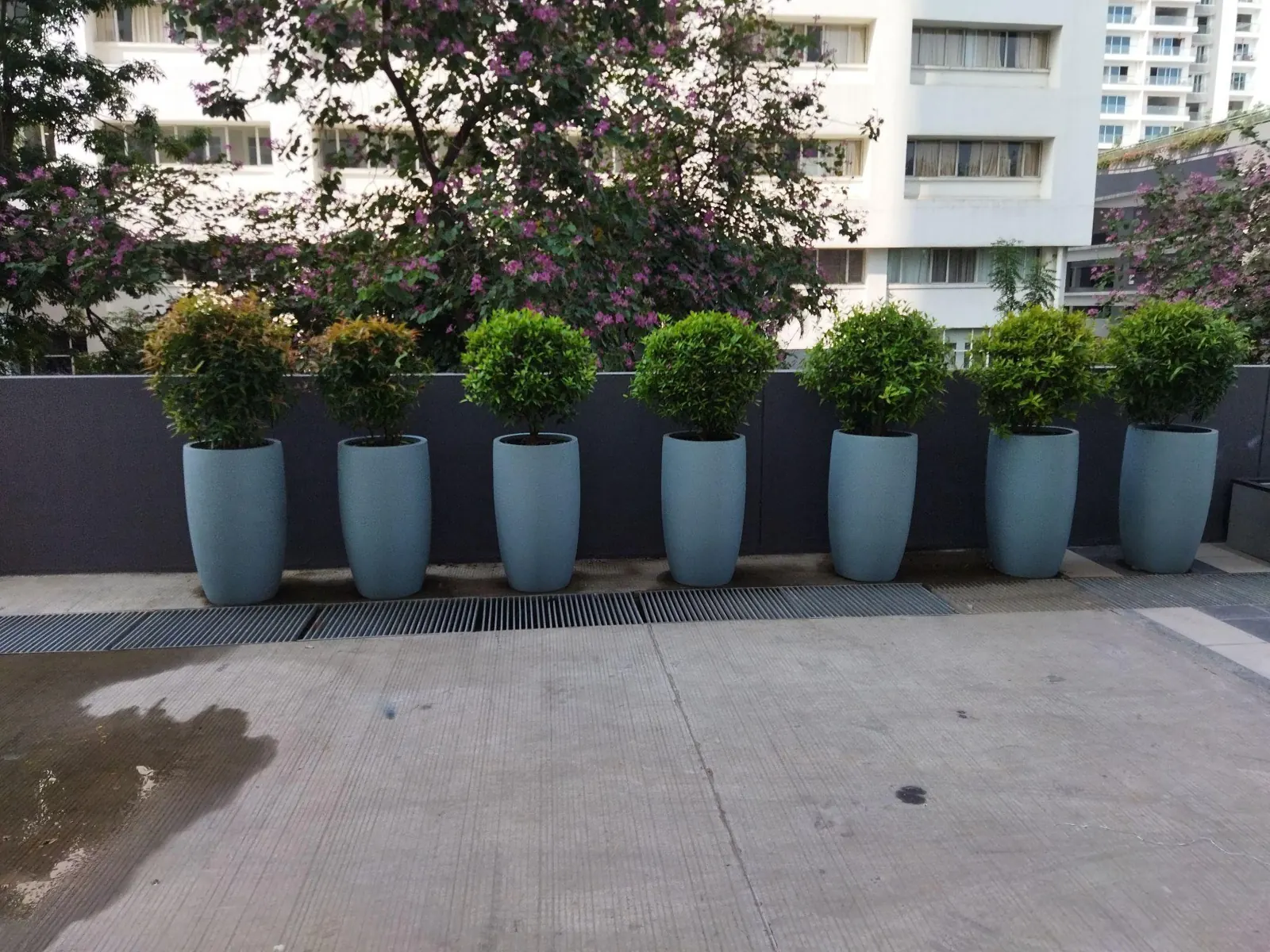 Planters & Bench with Planter — Ashwin Sheth Group — Sheth Avalon